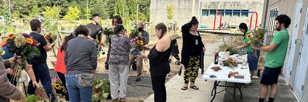 Therapeutic Horticulture session at Bybee Lakes Hope Center Victory Garden