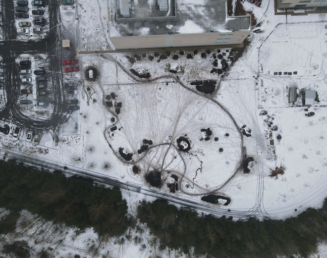 Bybee Lakes Hope Center / Friends of Trees Planting, Feb 15, 2025 - Drone View