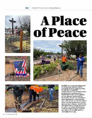 Thumbnail image of "A Place for Peace" article in Oregon Veterans News Magazine, Issue 8, Jan 15, 2021