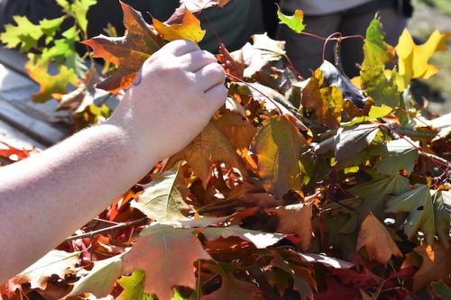 2025 October Harvest Fest - October 18 - Bybee Lakes Victory Garden - making autumn ornaments