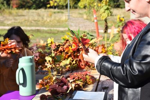 2025 October Harvest Fest - October 18 - Bybee Lakes Victory Garden - making autumn ornaments